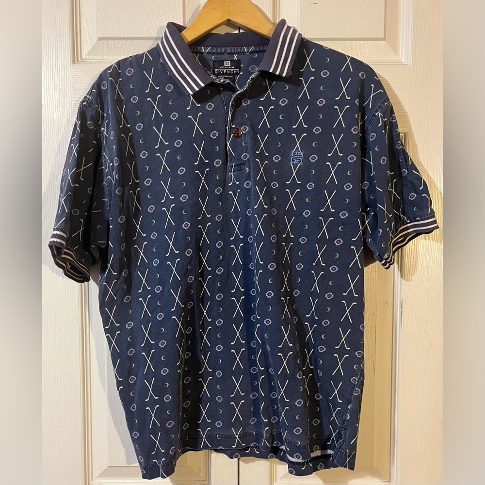 Givenchy ActiveWear Vintage 90’s Men’s Polo Short Sleeve Shirt 100% Cotton (M)
